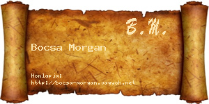 Bocsa Morgan névjegykártya